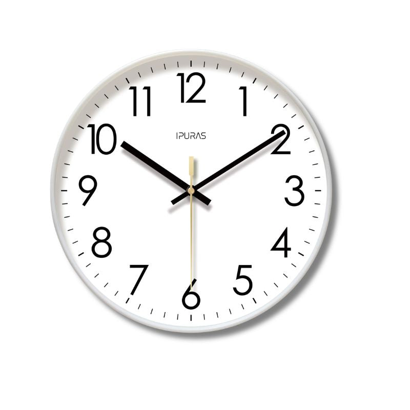 Horloge murale moderne | Blanche
