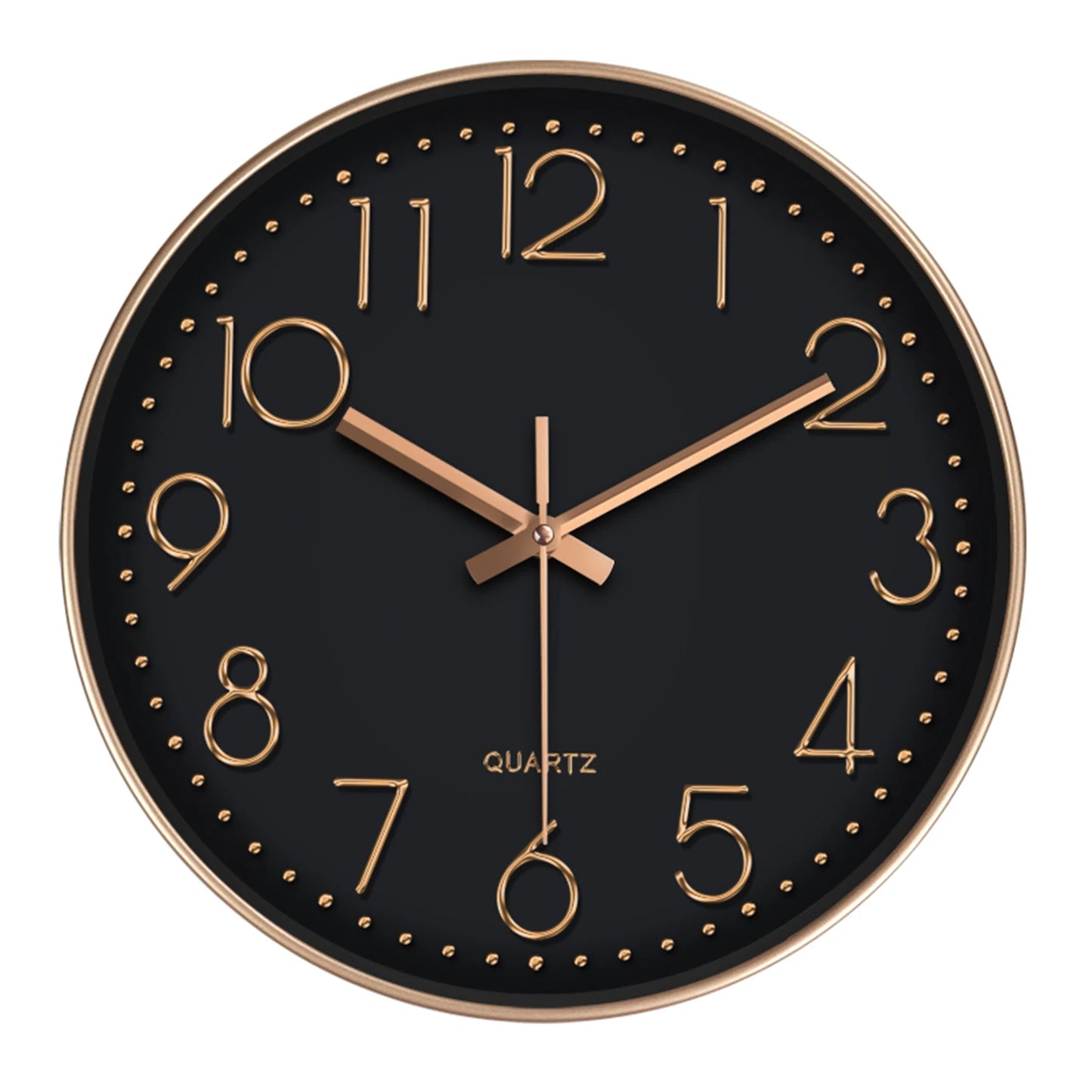 Horloge Murale Moderne | Élégance Noir & Or