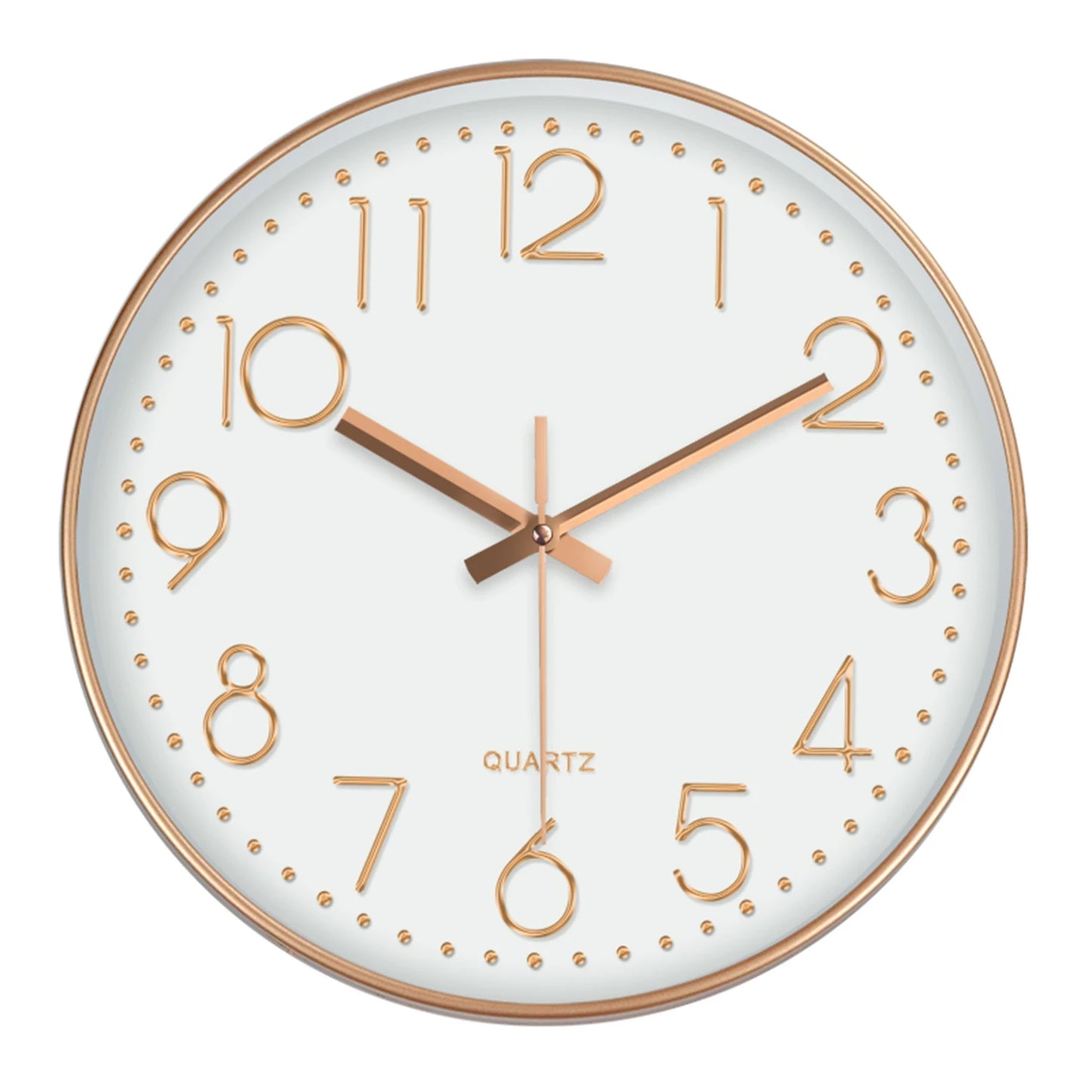 Horloge Murale Moderne | Élégance Blanc et Doré