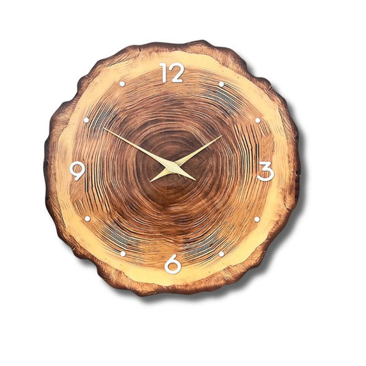 Horloge Murale Bois | Effet Tronc d’Arbre