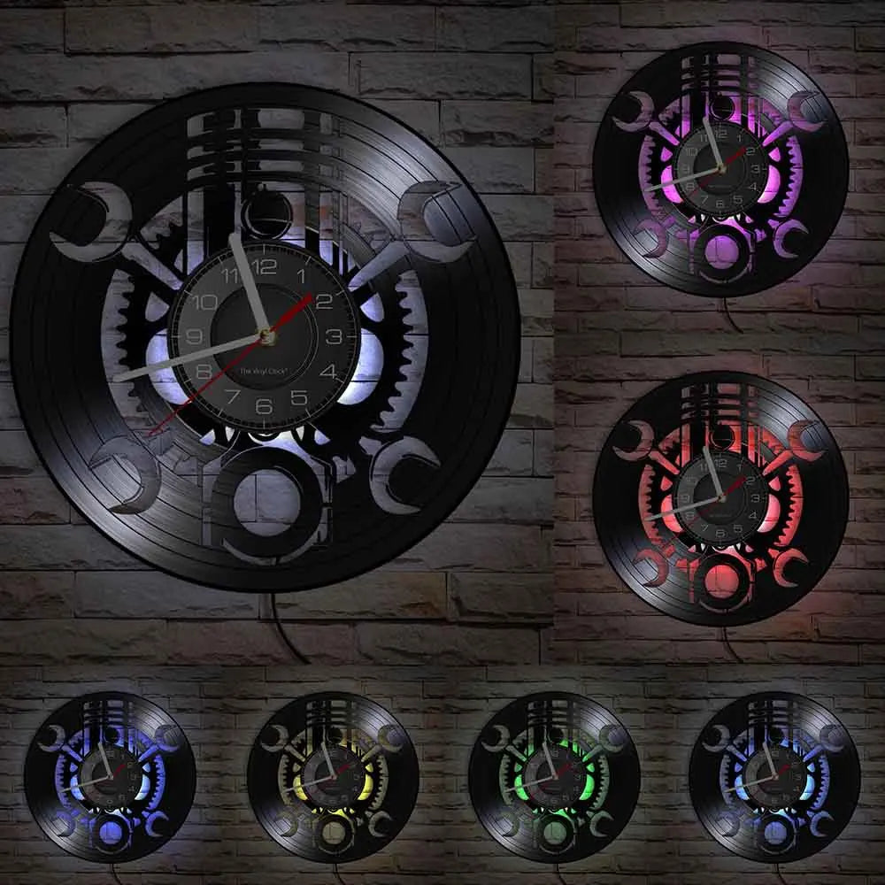 Horloge Murale Moto | Vinyle Piston