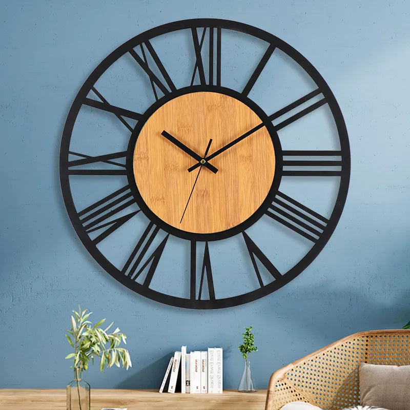 Horloge Murale en Métal | Bois & Métal
