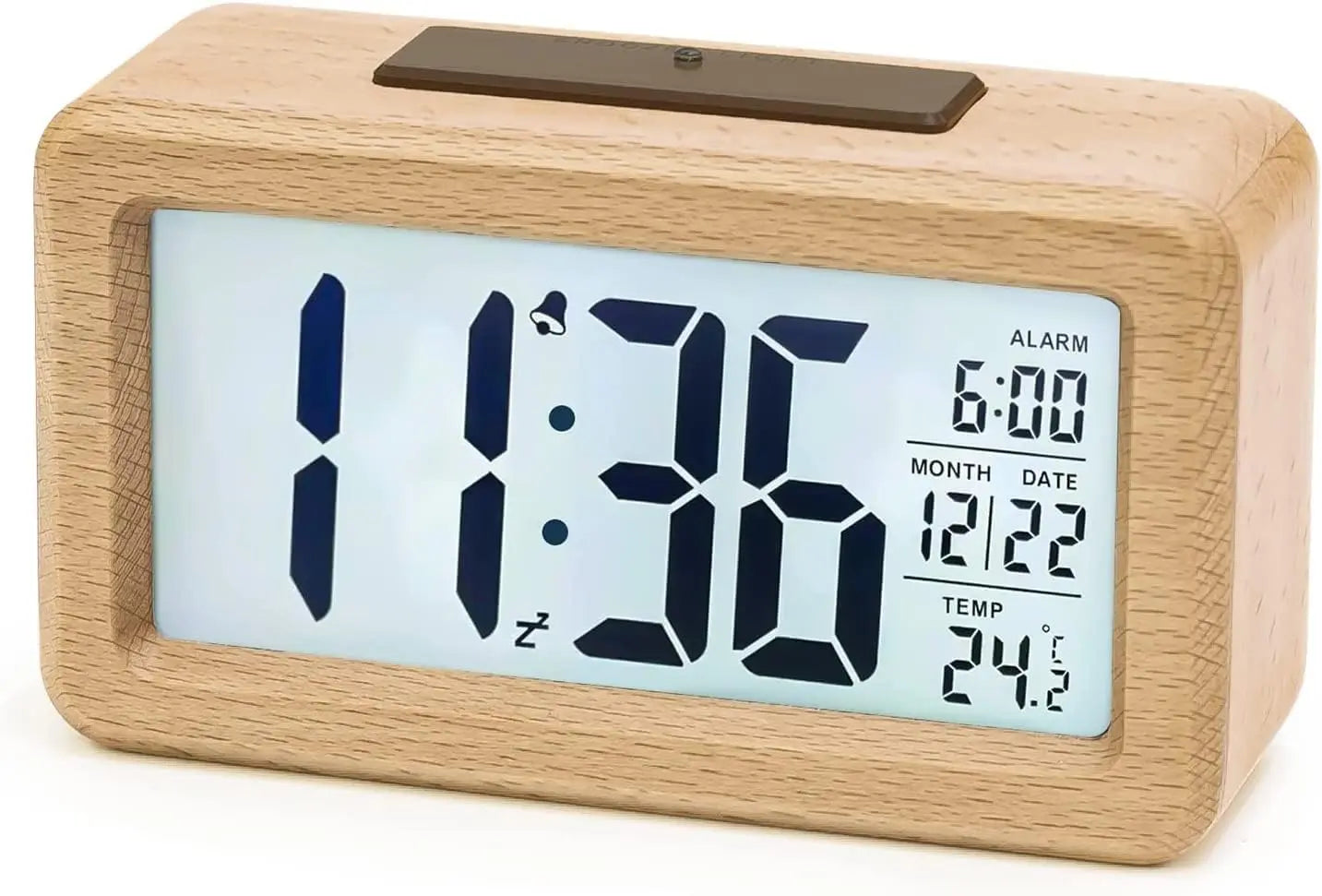 Horloge Numérique Bois | Horloge réveil