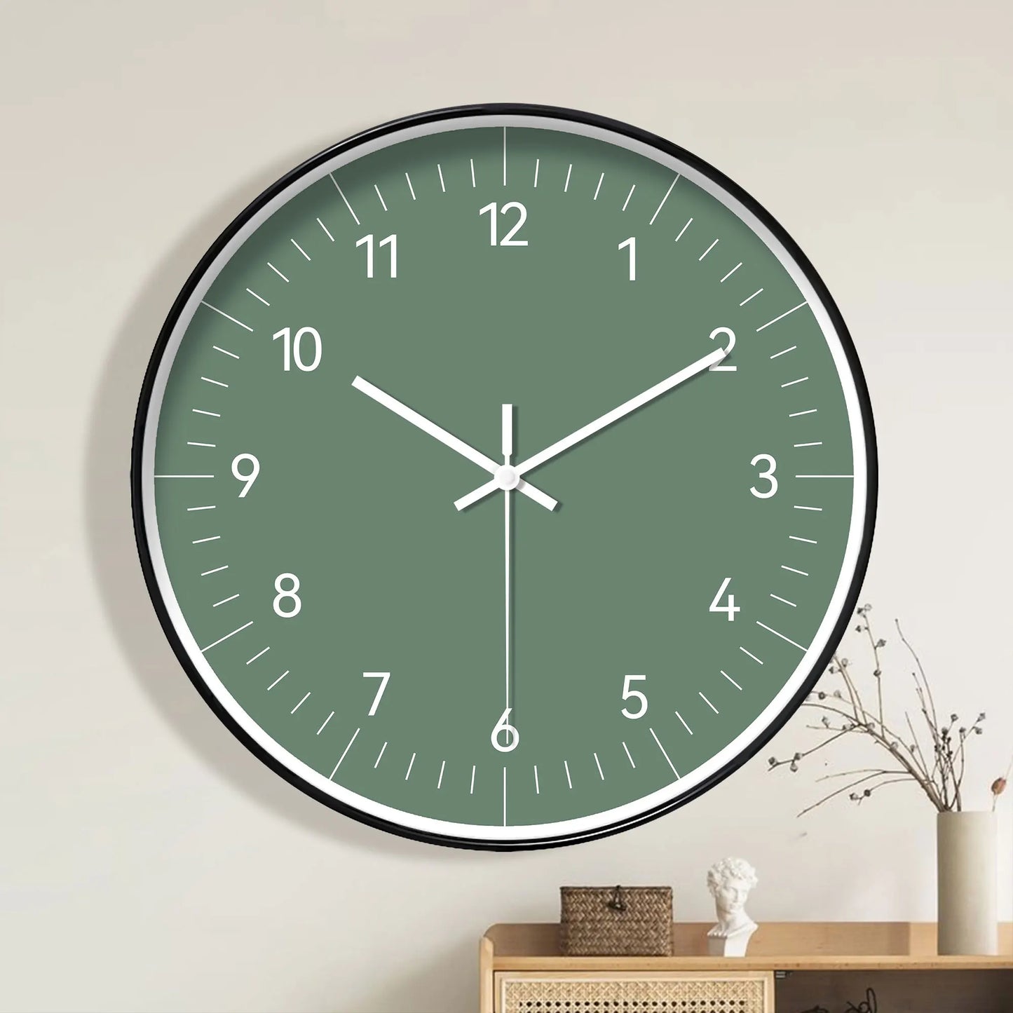 Horloge Murale Verte | Sauge