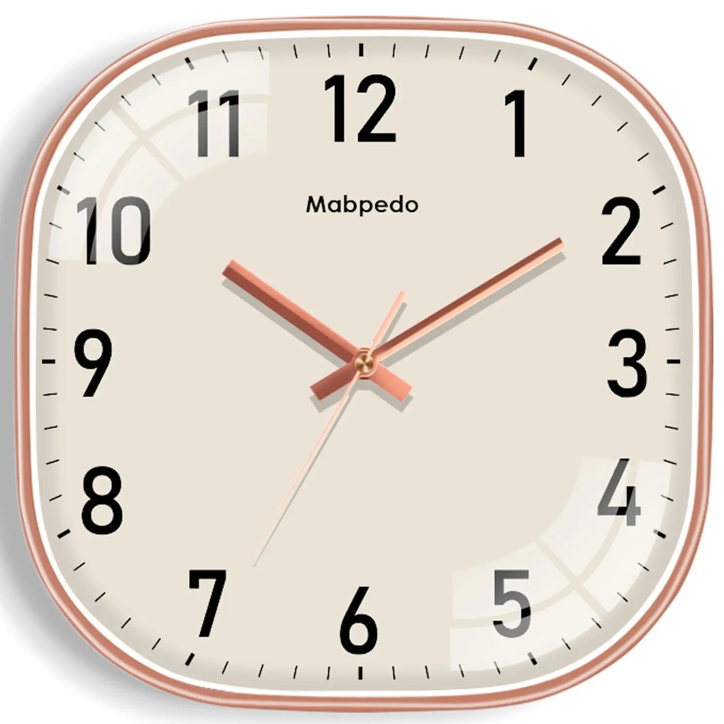 Horloge murale Carré | Beige Doré