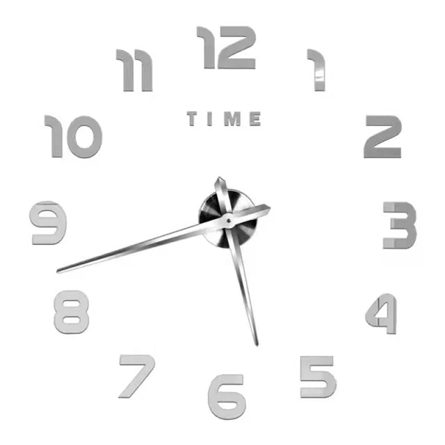 Grande Horloge Murale |Chiffres Adhésifs