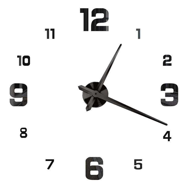 Grande Horloge Murale |Chiffres Adhésifs