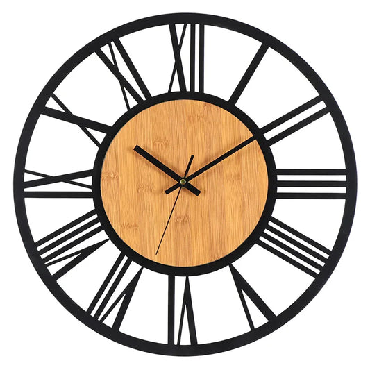 Horloge Murale en Métal | Bois & Métal