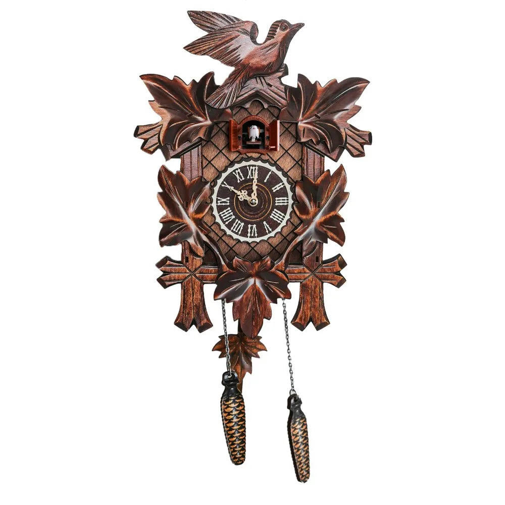 Horloge Coucou Ancien | Feuilles & Oiseau