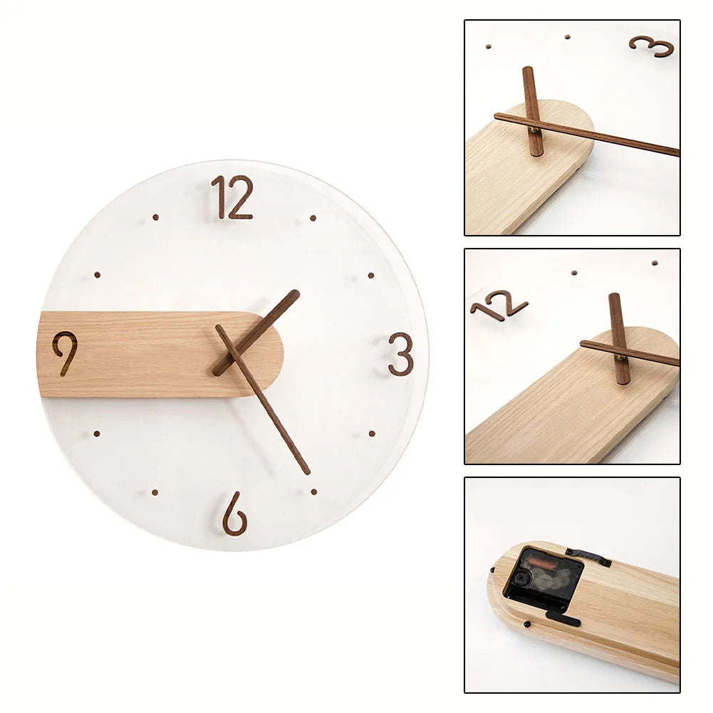 Horloge Murale Scandinave | Bois sobre