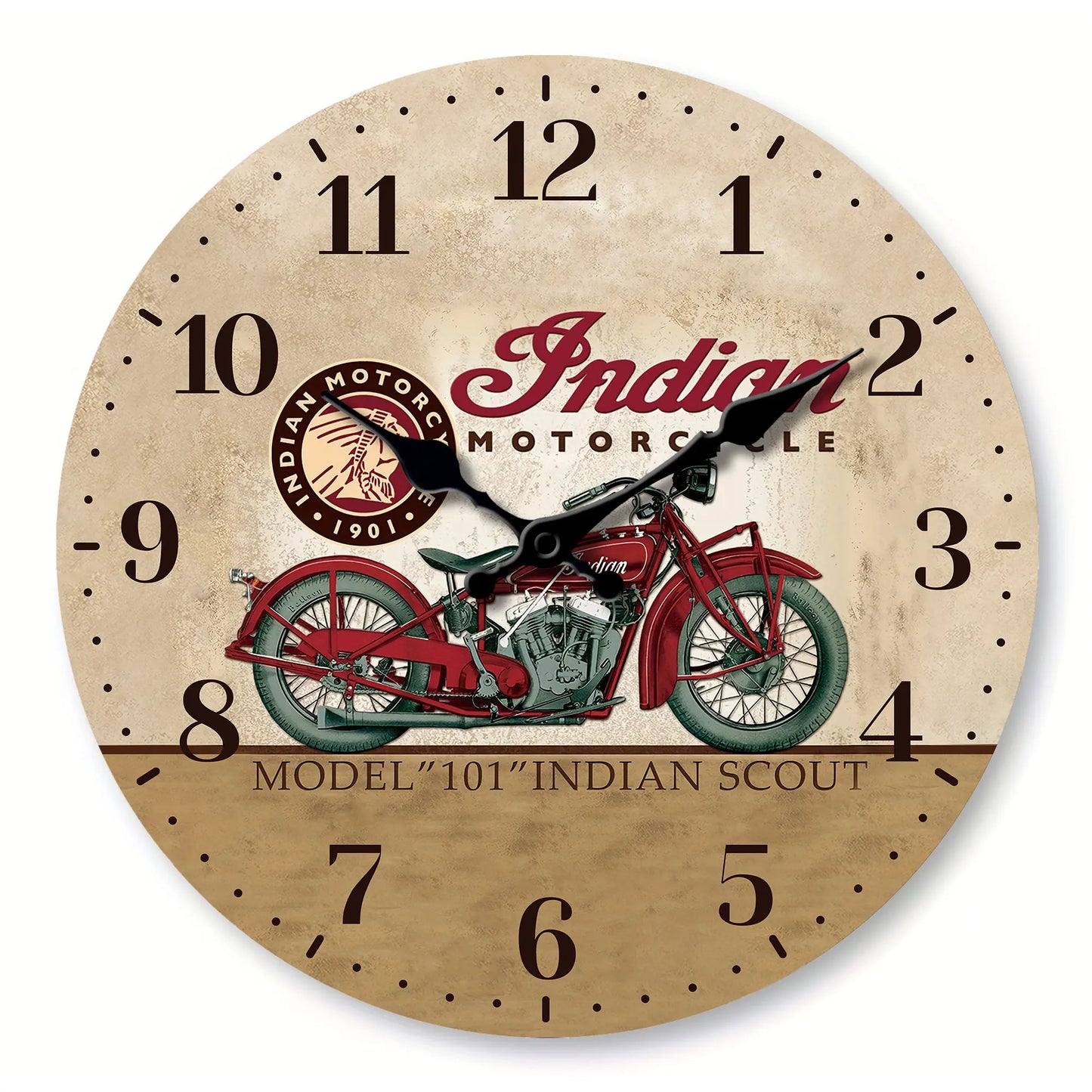 Horloge Murale Moto | Indian Vintage
