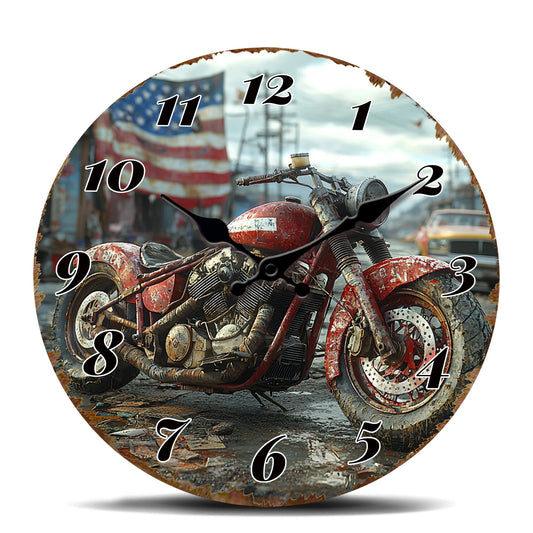 Horloge Murale Moto | Vintage Américaine