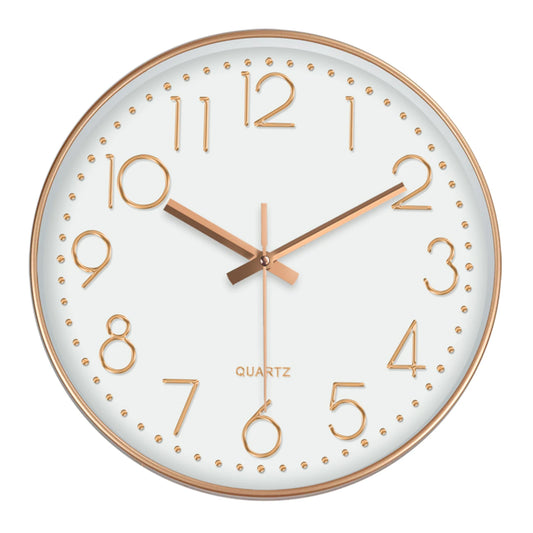 Horloge Murale Moderne | Élégance Blanc et Doré
