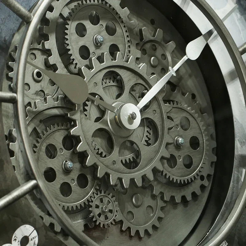 Horloge Murale Industrielle | Engrenages