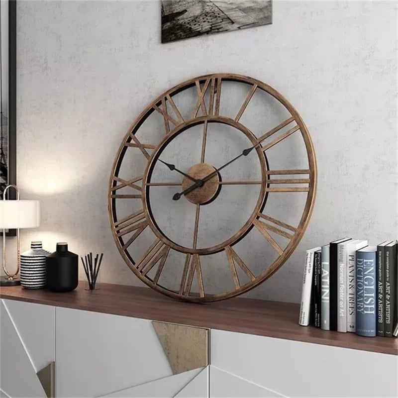 Horloge murale en métal | Dorée
