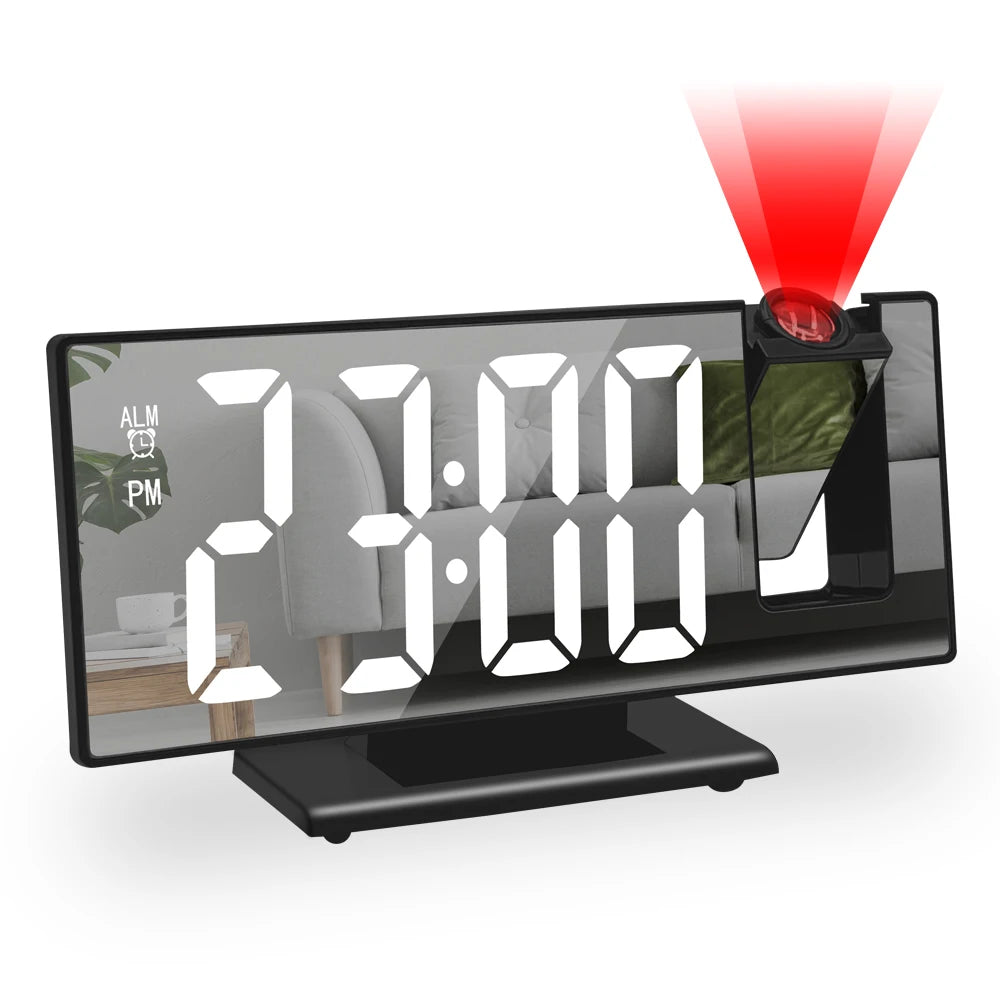 Horloge Numérique chambre | Réveil LED Projecteur