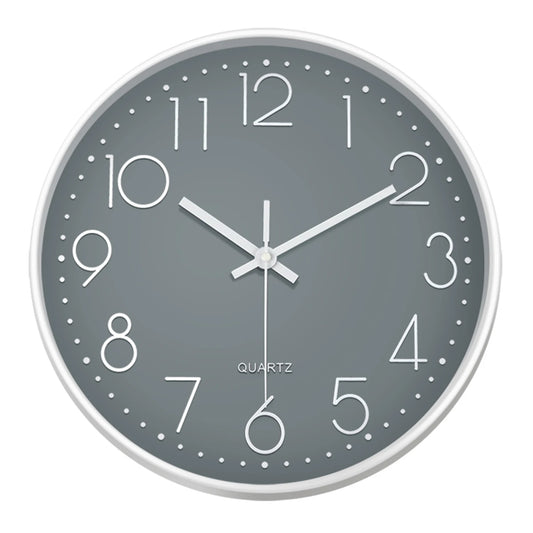 Horloge Murale Moderne | Gris & Blanc