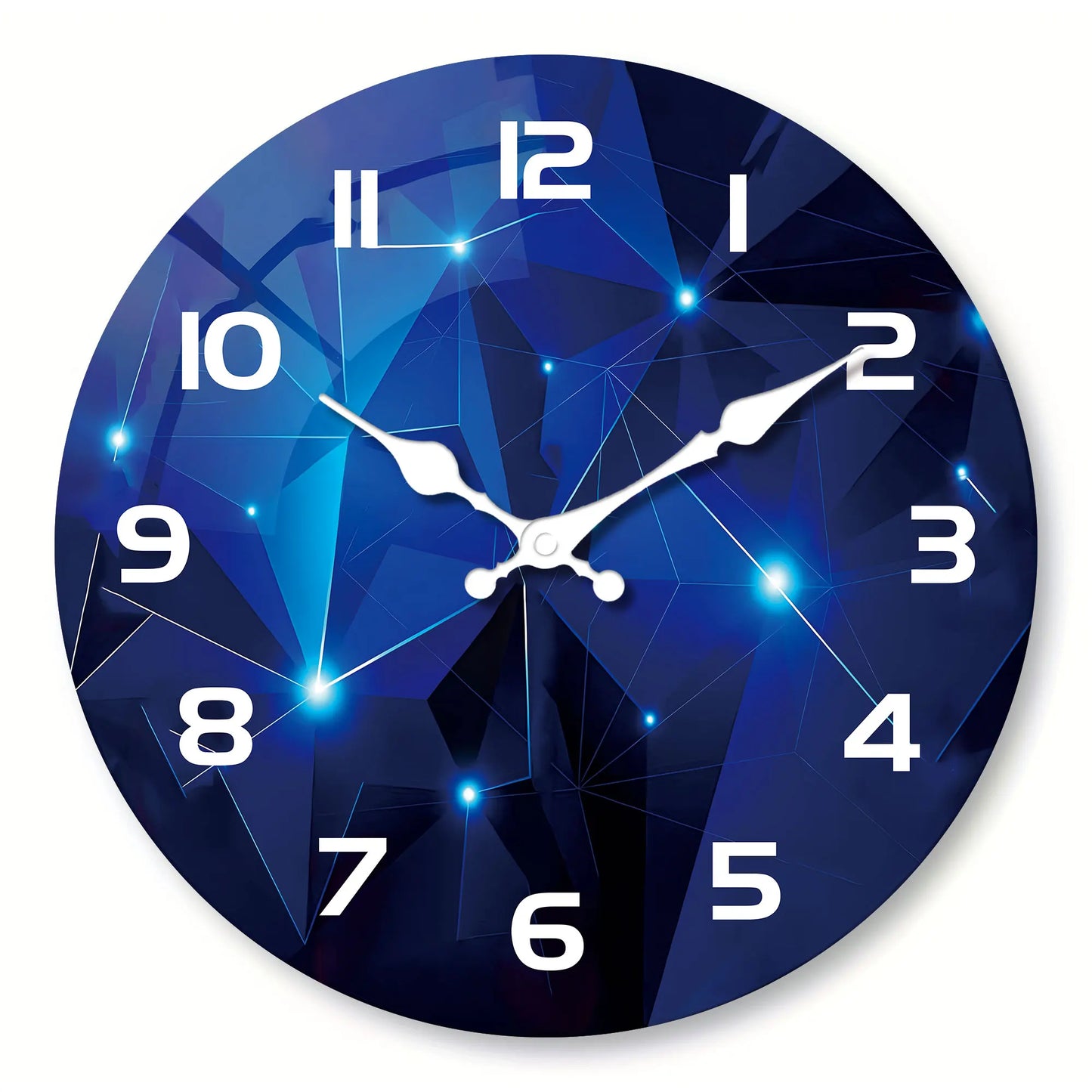 Horloge Murale Bleu | Géométrique