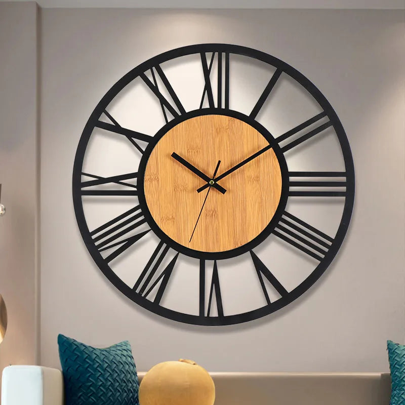 Horloge Murale en Métal | Bois & Métal