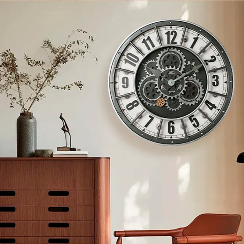 Horloge Murale Industrielle | Engrenages