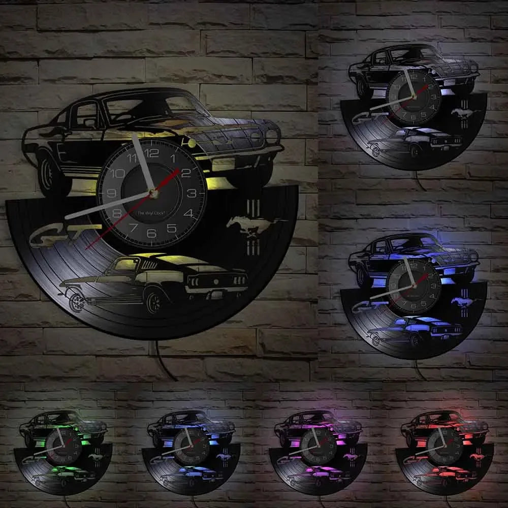 Horloge Voiture | Vinyle Mustang
