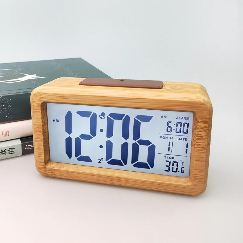 Horloge Numérique Bois | Horloge réveil
