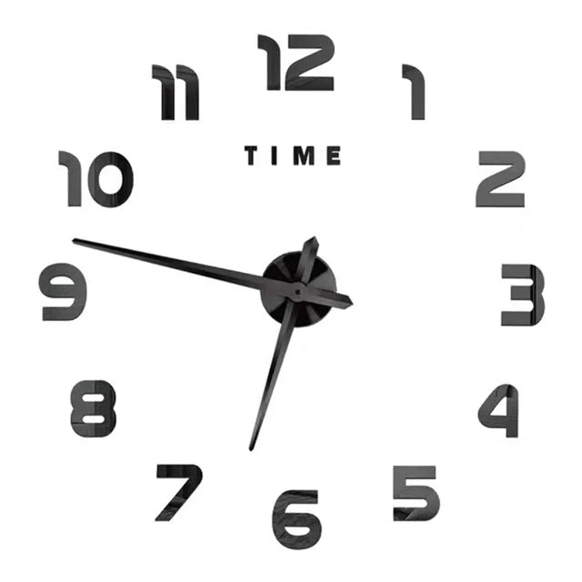 Grande Horloge Murale |Chiffres Adhésifs
