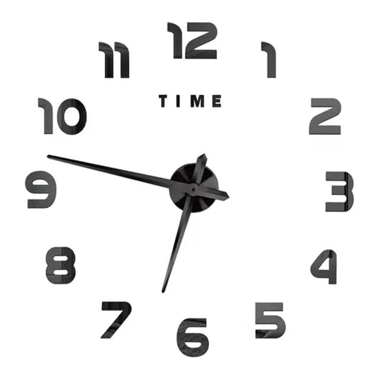 Grande Horloge Murale |Chiffres Adhésifs