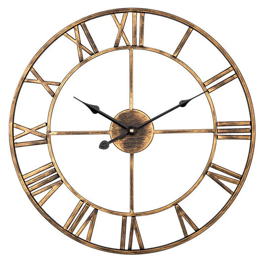 Horloge murale en métal | Dorée