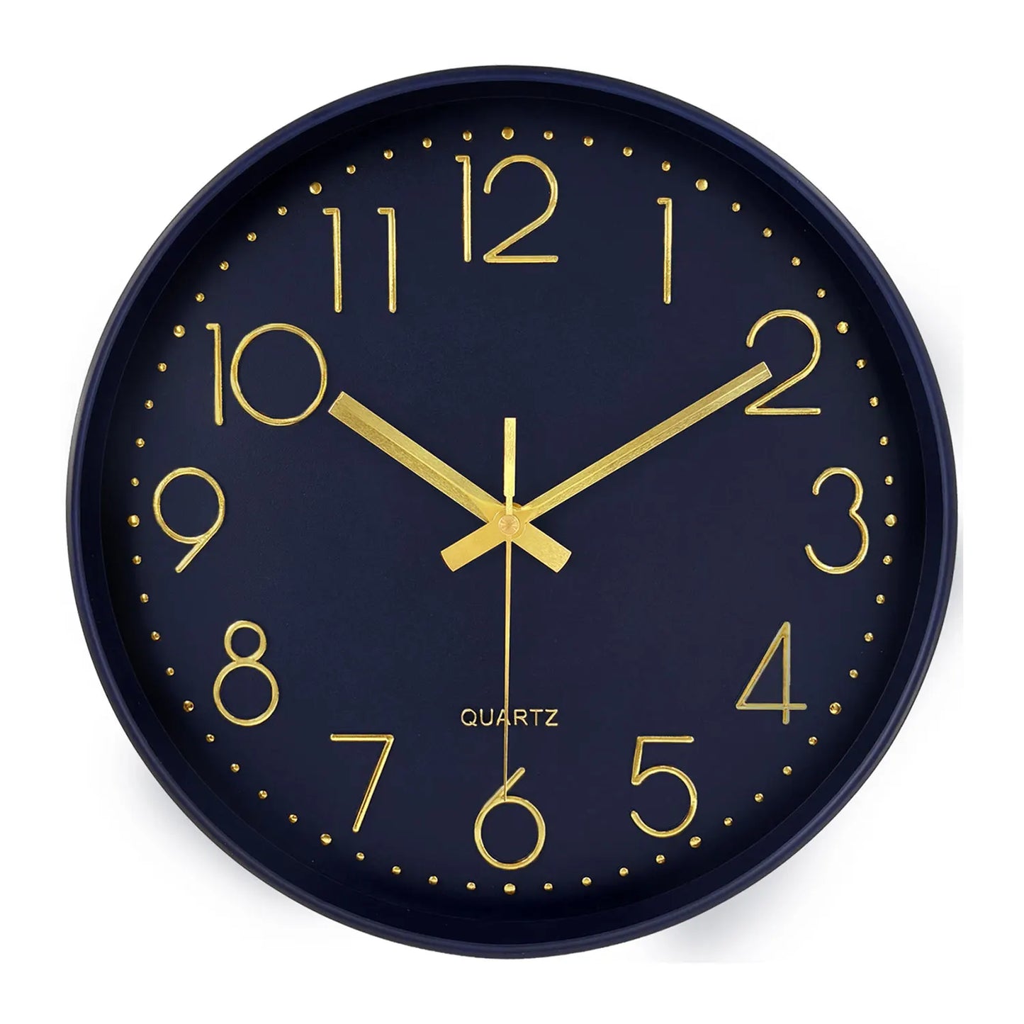 Horloge Murale Moderne | Élégance Bleu Nuit & Or