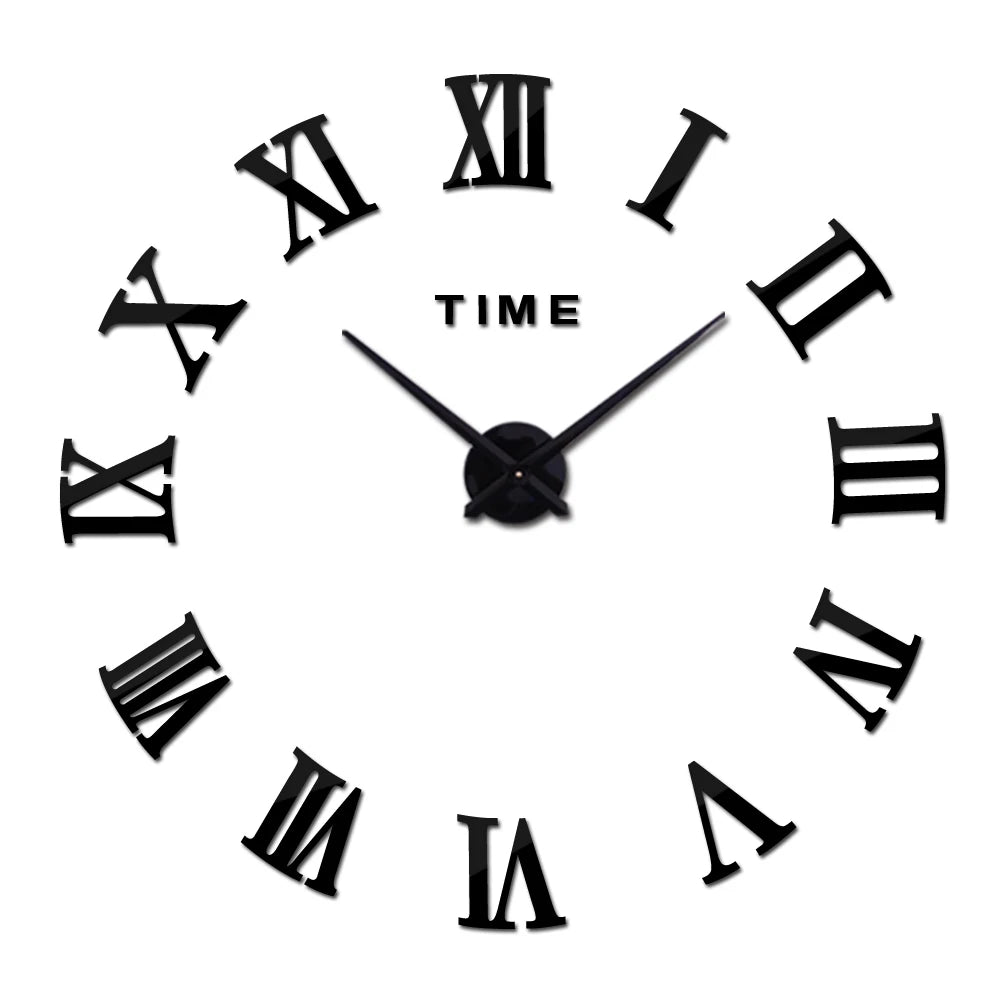 Grande Horloge Murale |Chiffres Adhésifs